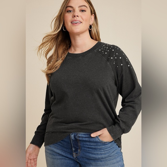 Maurices Tops - Maurice’s Women's Stud Embellished Sweatshirt